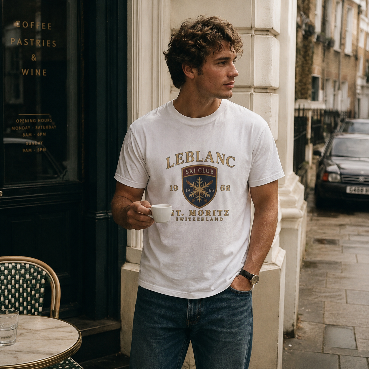 St. Moritz Ski Club 1966 Heavyweight T-Shirt