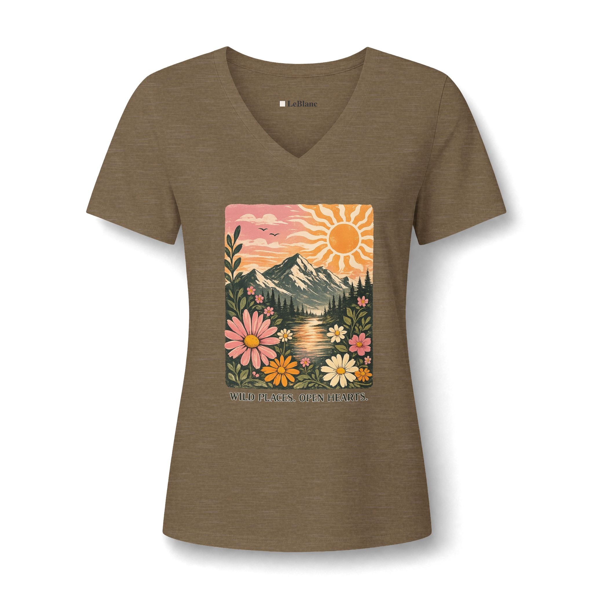 Alpine Sunset Women's V-Neck T-Shirt