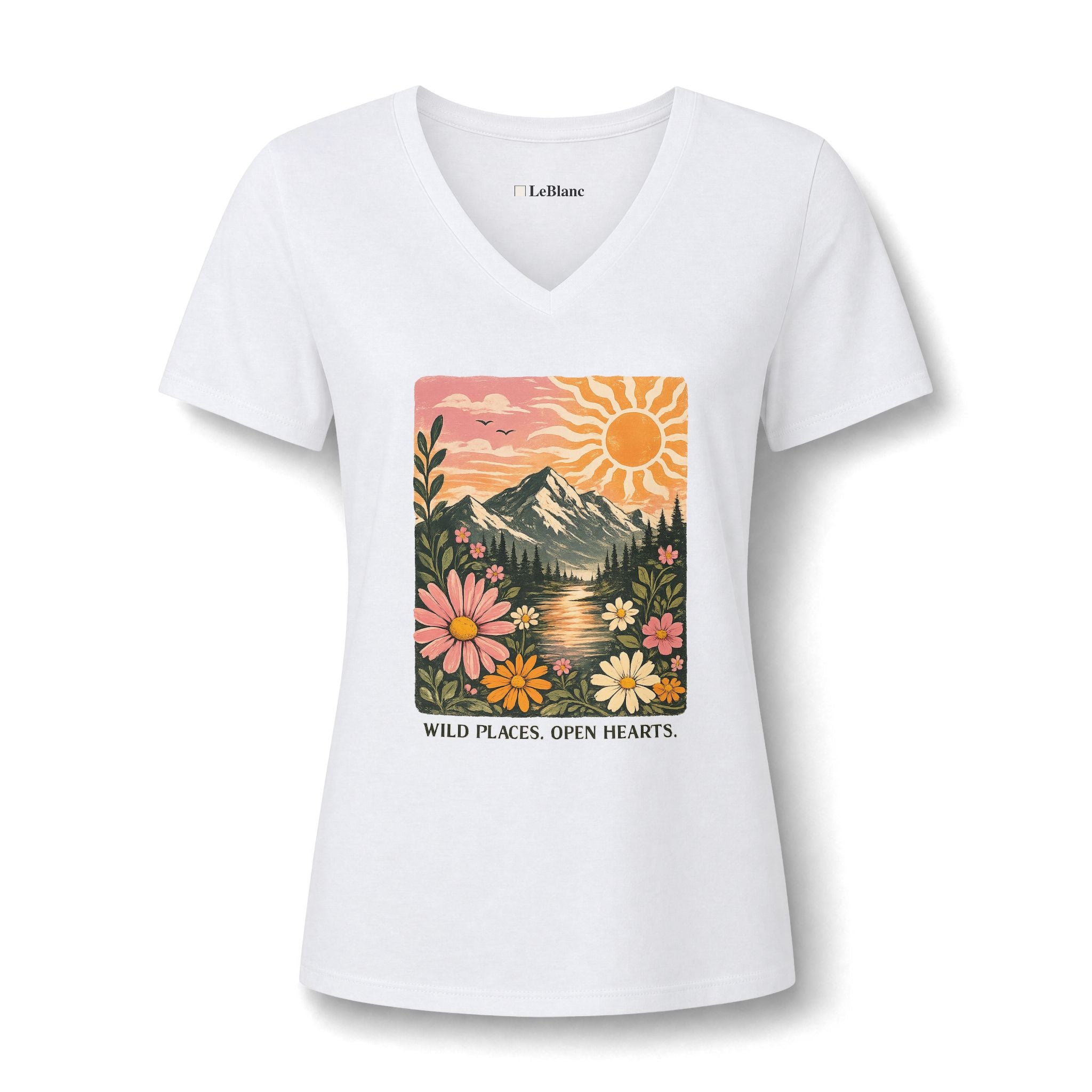 Alpine Sunset Women's V-Neck T-Shirt