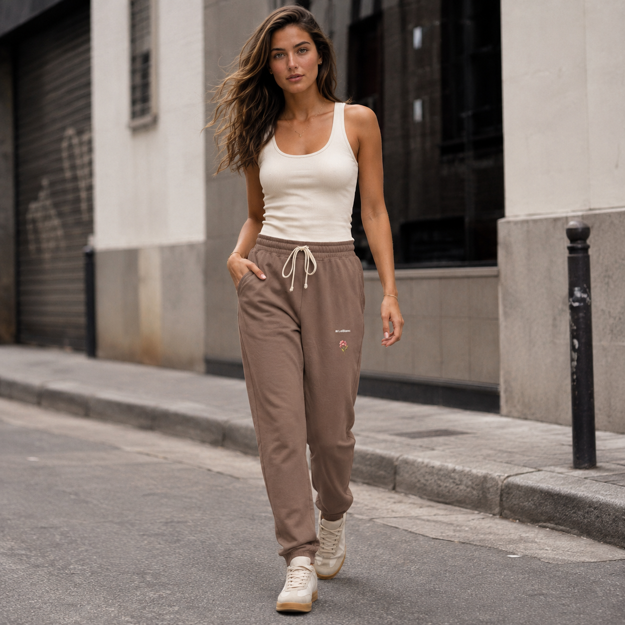Rose Garment-Dyed Fleece Joggers