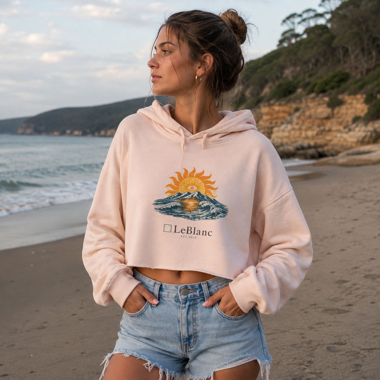 Alpine Sunrise Women's Cropped Hoodie
