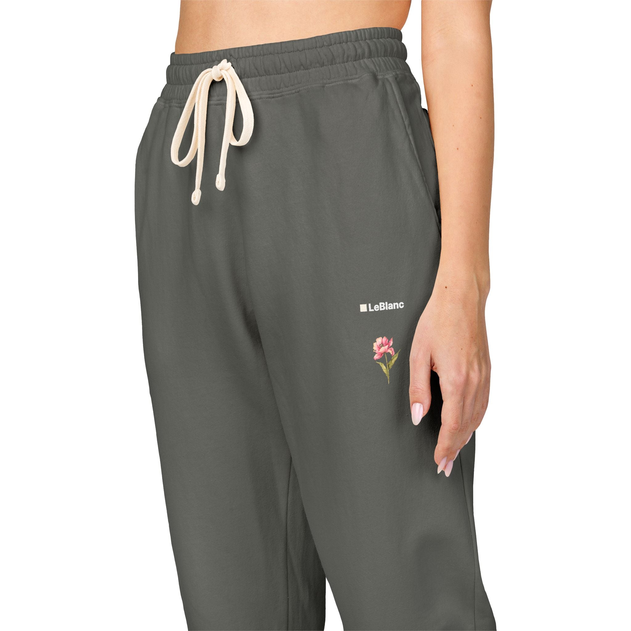 Rose Garment-Dyed Fleece Joggers