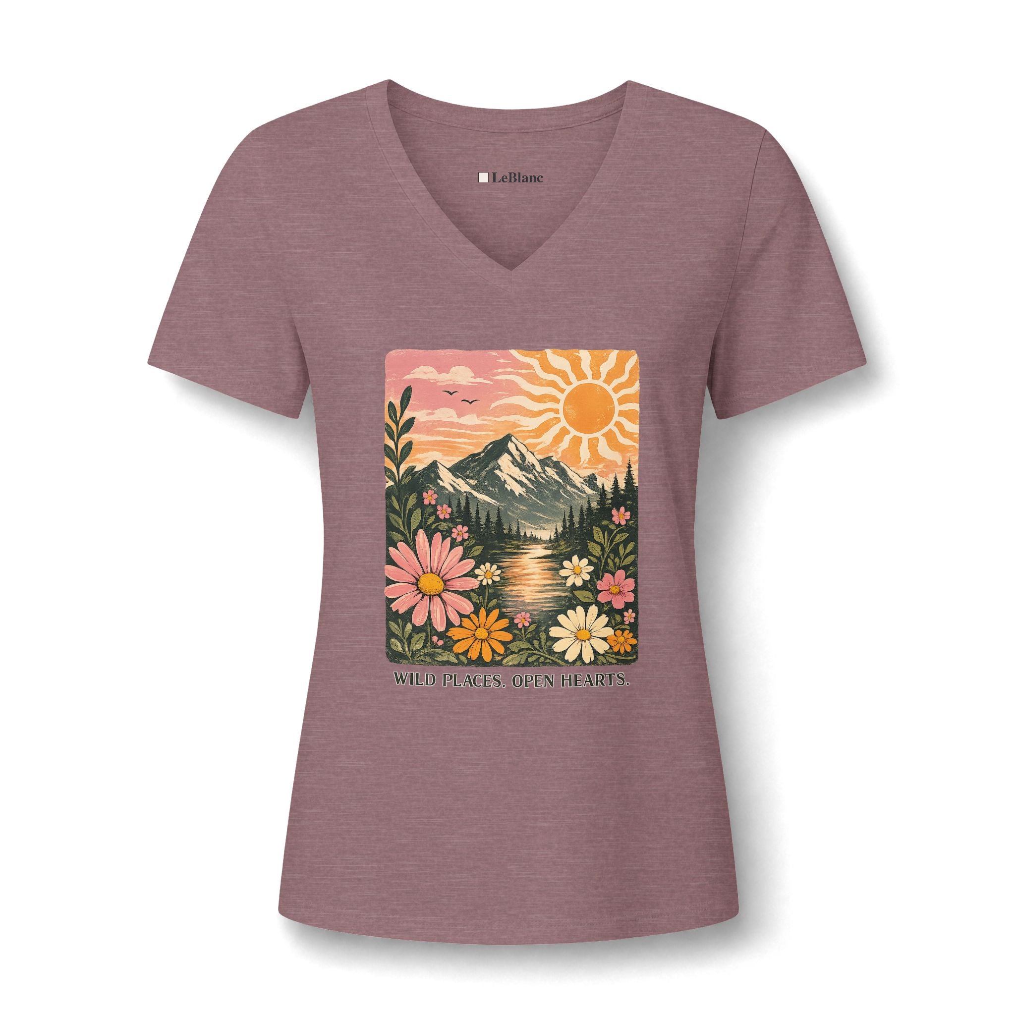 Alpine Sunset Women's V-Neck T-Shirt