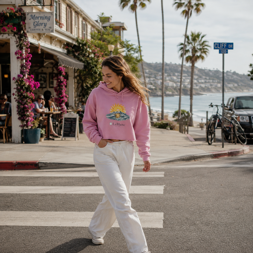 Alpine Sunrise Women's Cropped Hoodie