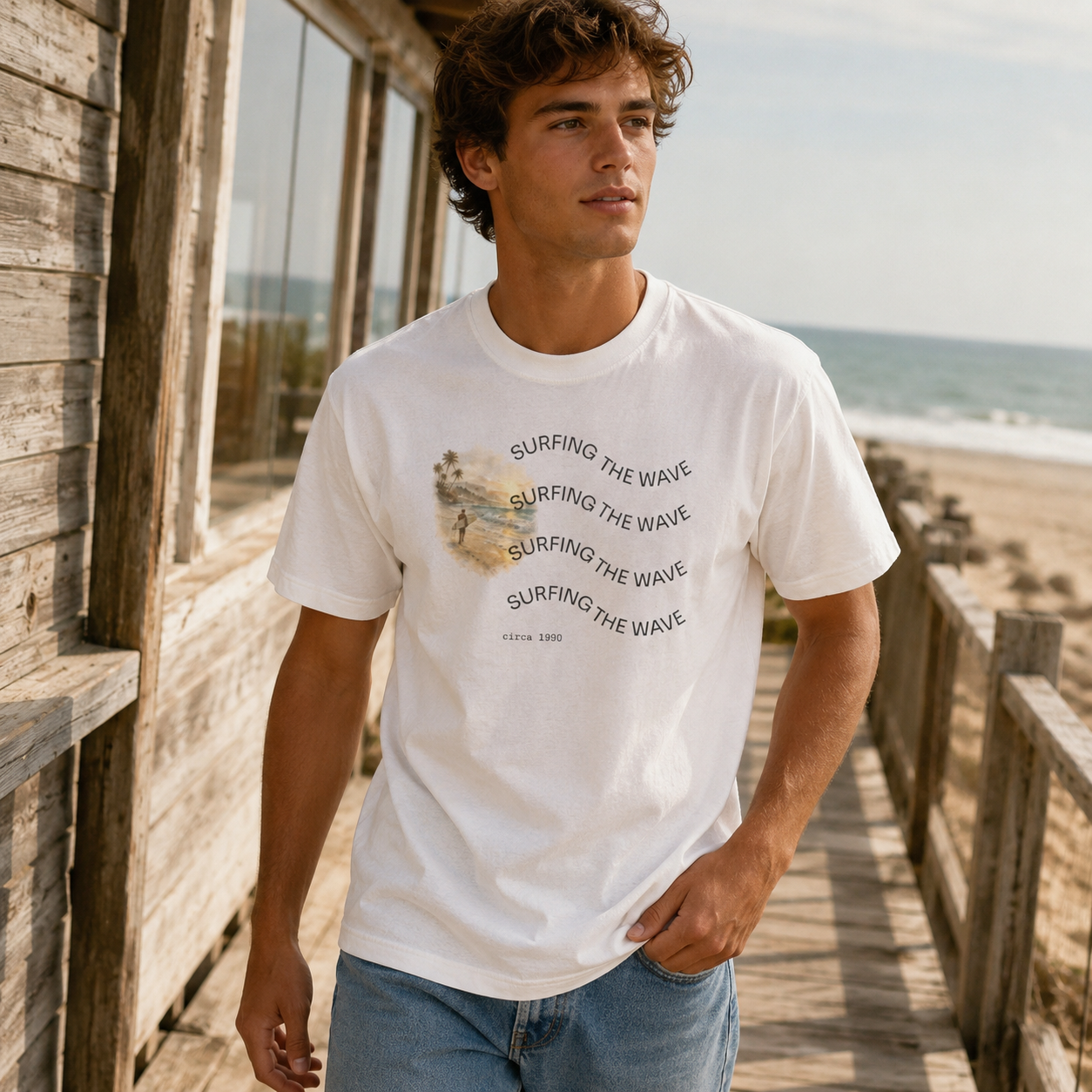 Surfing the Wave Heavyweight T-Shirt