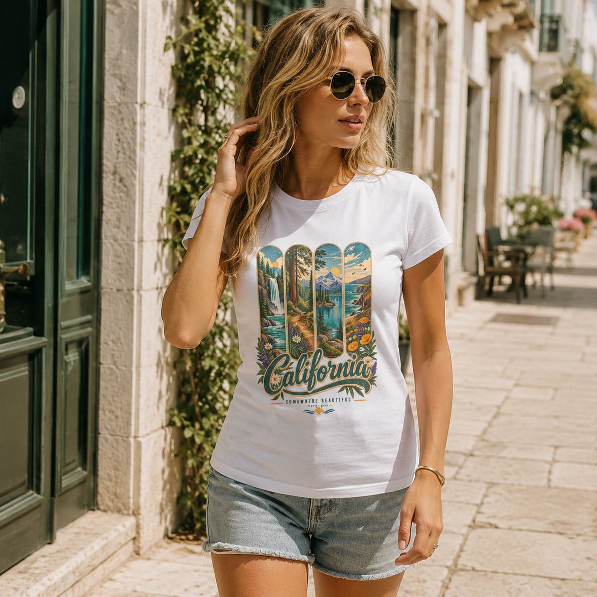 California Somewhere Beautiful Women's T-Shirt