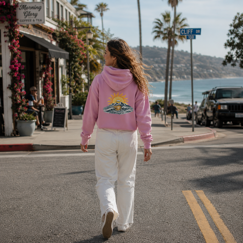 Alpine Sunrise Women's Cropped Hoodie