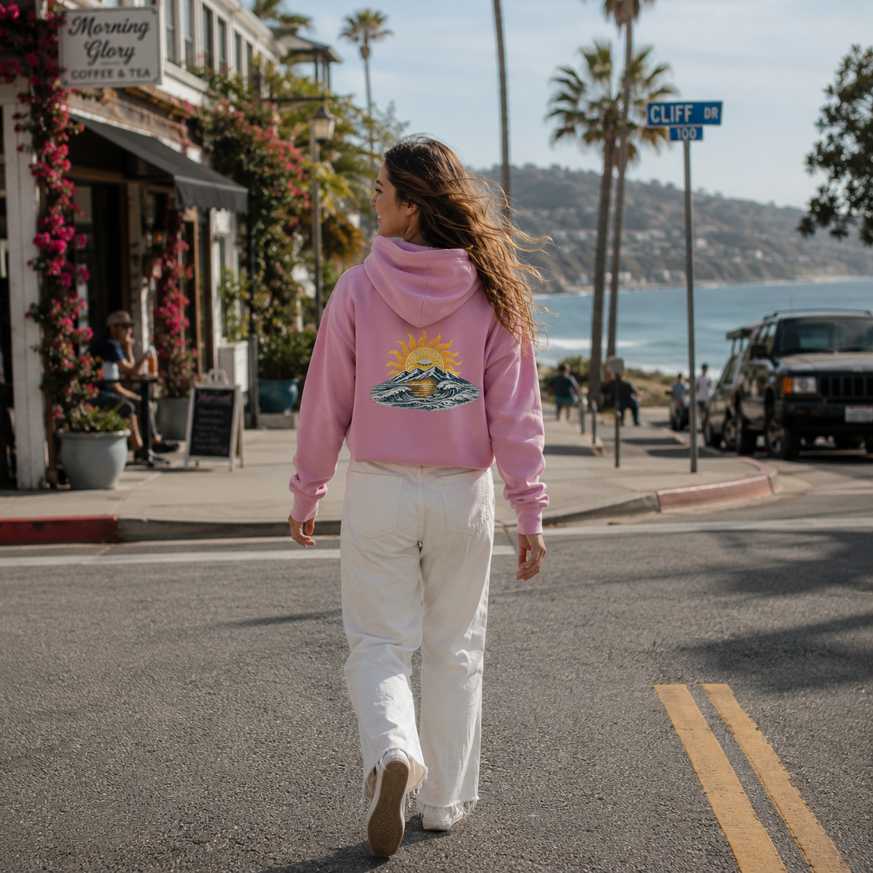 Alpine Sunrise Women's Cropped Hoodie